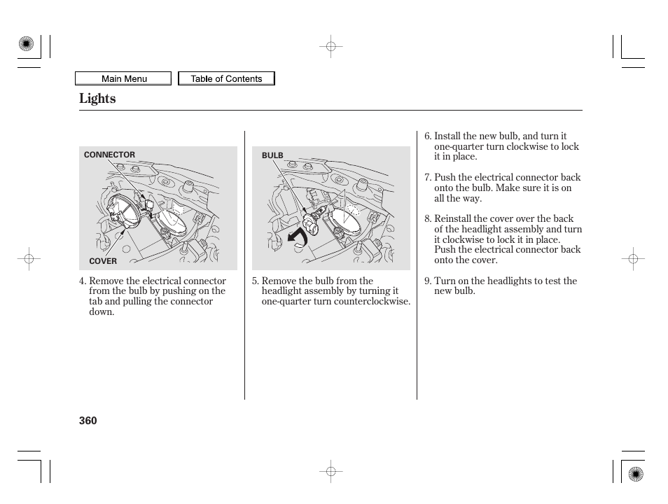 Lights | HONDA 2010 Insight User Manual | Page 363 / 450