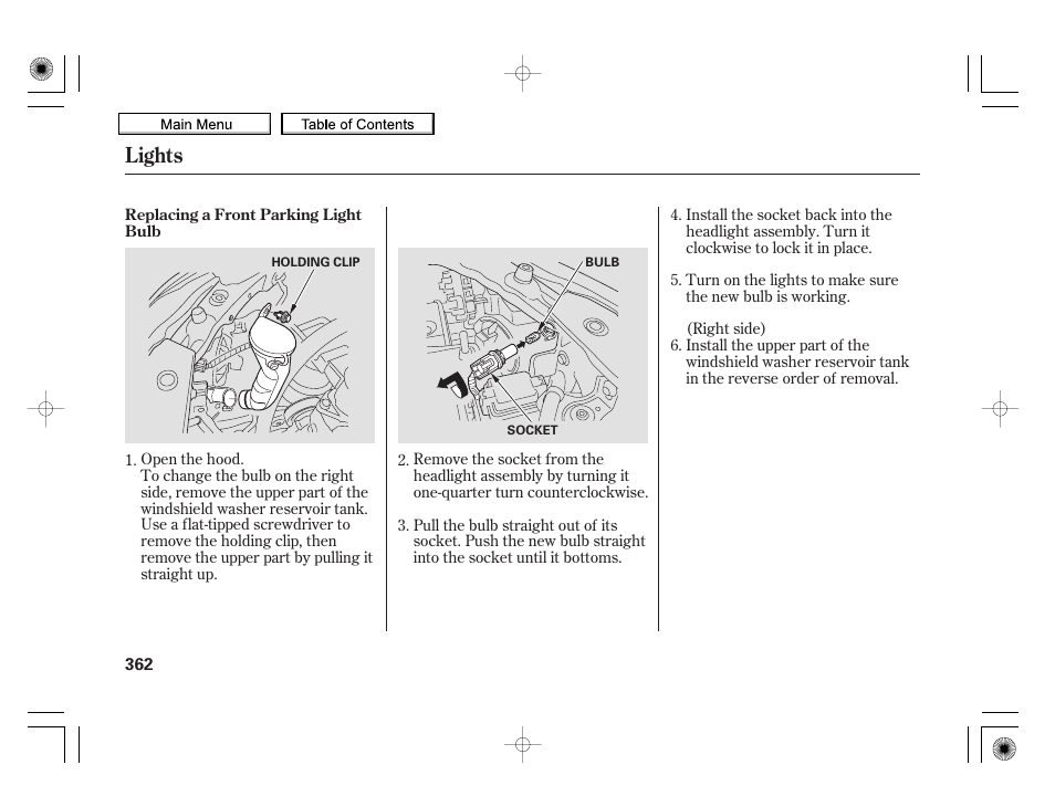 Lights | HONDA 2010 Insight User Manual | Page 365 / 450