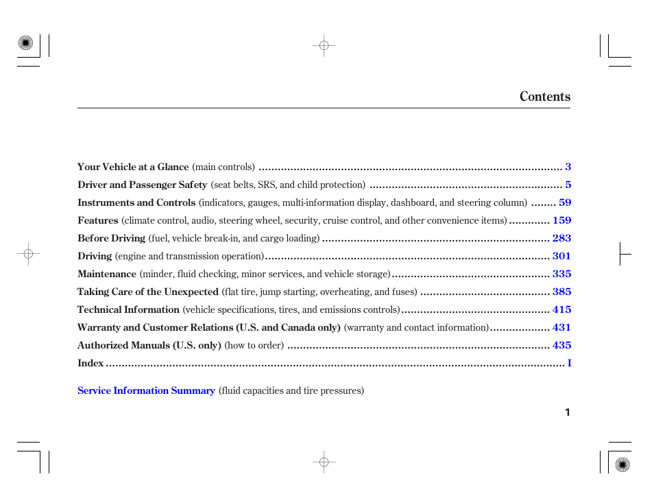 HONDA 2010 Insight User Manual | Page 4 / 450