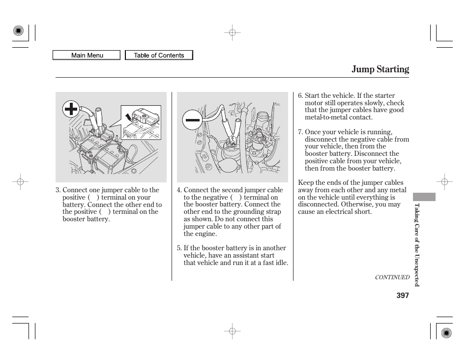 Jump starting, 2010 insight | HONDA 2010 Insight User Manual | Page 400 / 450
