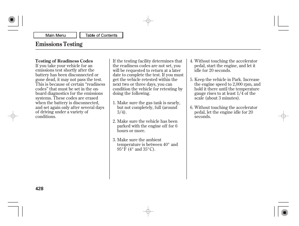 Emissions testing | HONDA 2010 Insight User Manual | Page 431 / 450