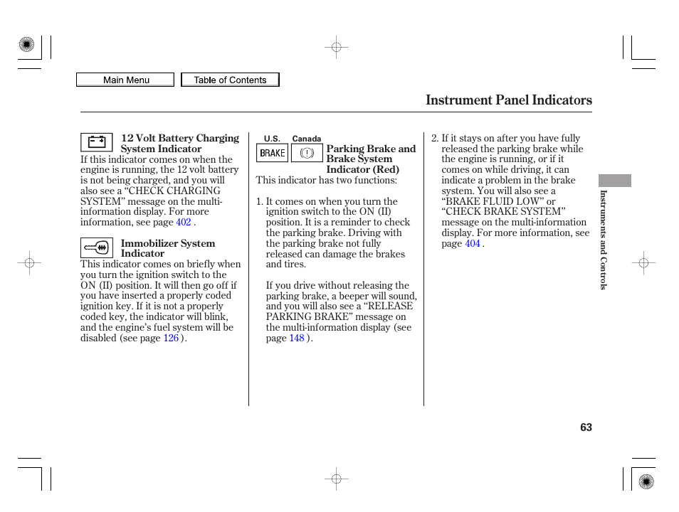 Instrument panel indicators, 2010 insight | HONDA 2010 Insight User Manual | Page 66 / 450