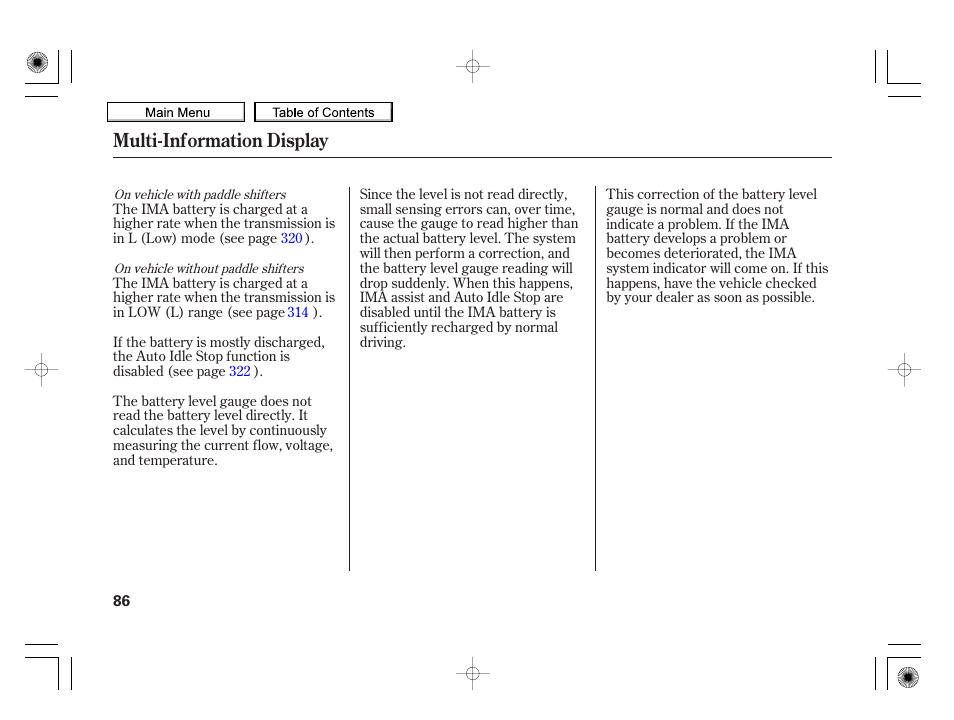 Multi-information display | HONDA 2010 Insight User Manual | Page 89 / 450