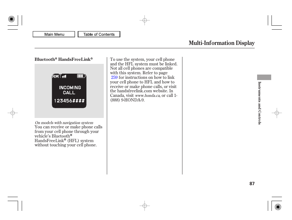 Multi-information display, 2010 insight | HONDA 2010 Insight User Manual | Page 90 / 450