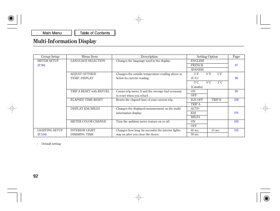 Multi-information display, 2010 insight | HONDA 2010 Insight User Manual | Page 95 / 450