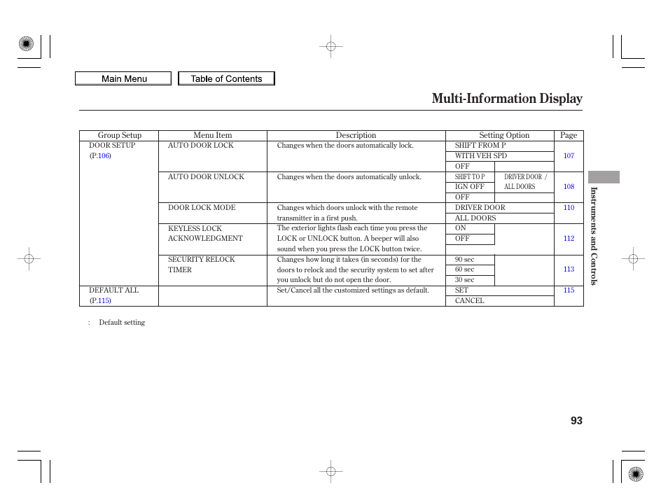 Multi-information display, 2010 insight | HONDA 2010 Insight User Manual | Page 96 / 450