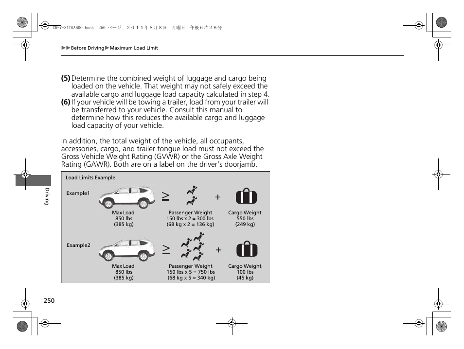 HONDA 2012 CR-V User Manual | Page 252 / 384