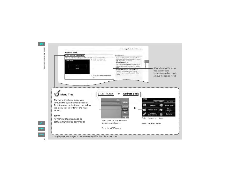 HONDA 2012 Civic Hybrid Navigation User Manual | Page 17 / 204