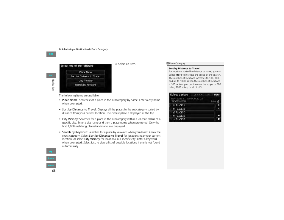 HONDA 2012 Civic Hybrid Navigation User Manual | Page 69 / 204