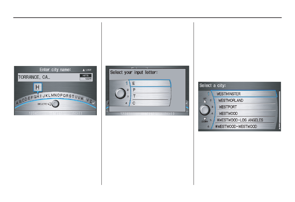 Entering a destination, 2011 pilot | HONDA 2011 Pilot Navigation User Manual | Page 36 / 159