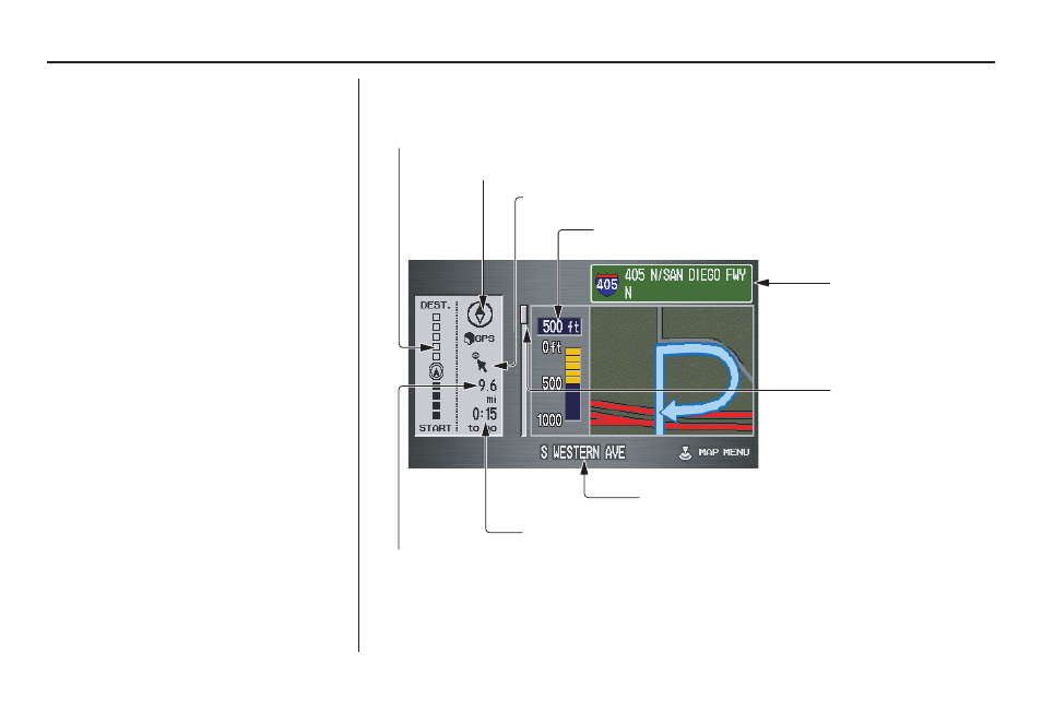 Driving to your destination, 2011 pilot, Guidance screen | HONDA 2011 Pilot Navigation User Manual | Page 51 / 159