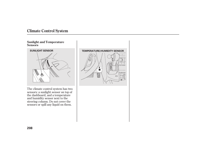 Climate control system | HONDA 2012 Pilot User Manual | Page 216 / 682