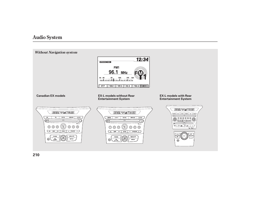 Audio system | HONDA 2012 Pilot User Manual | Page 218 / 682