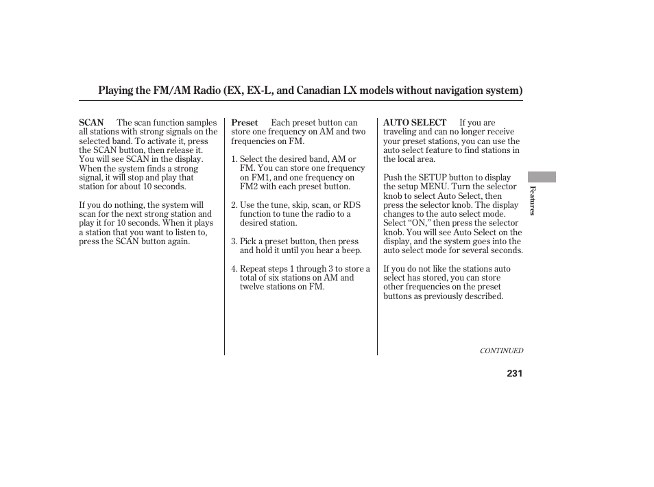 HONDA 2012 Pilot User Manual | Page 239 / 682