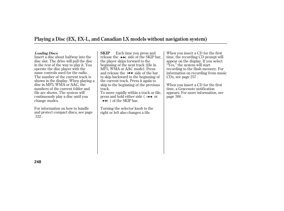 HONDA 2012 Pilot User Manual | Page 256 / 682