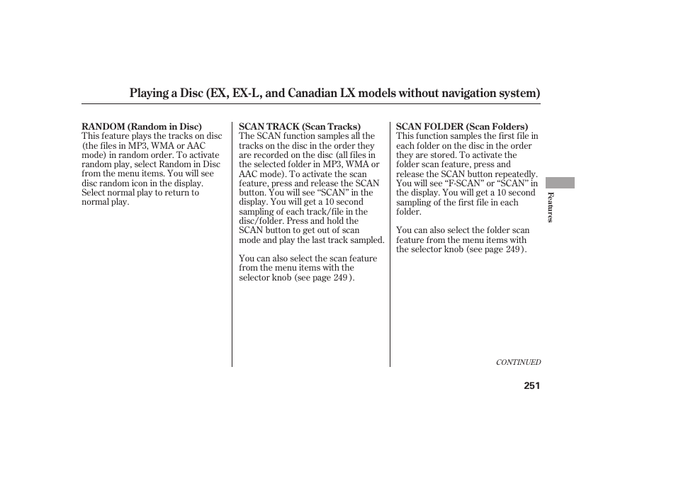 HONDA 2012 Pilot User Manual | Page 259 / 682