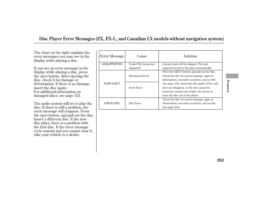 HONDA 2012 Pilot User Manual | Page 261 / 682