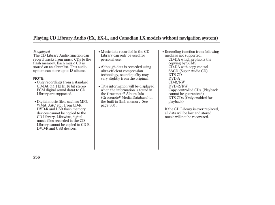 HONDA 2012 Pilot User Manual | Page 264 / 682