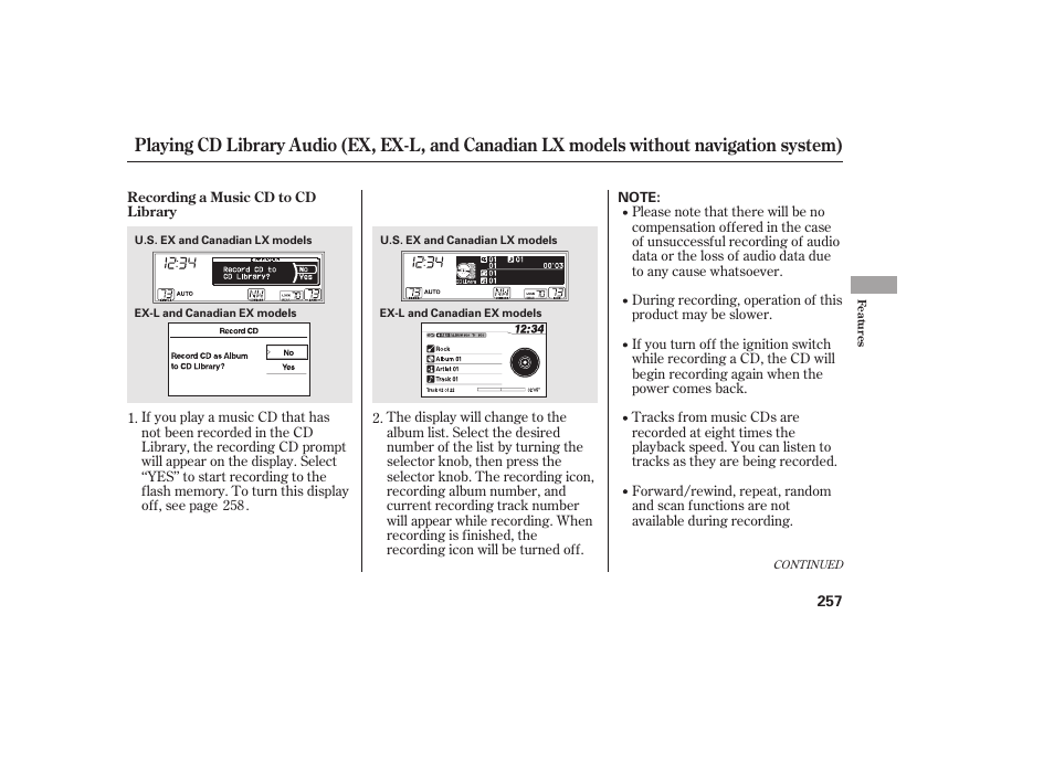 HONDA 2012 Pilot User Manual | Page 265 / 682