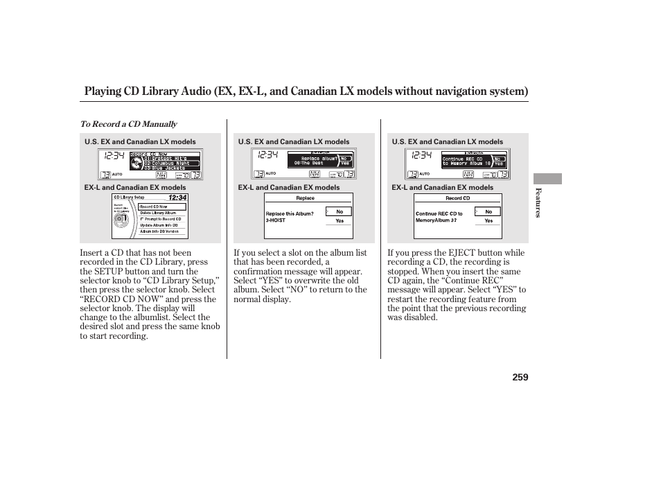 HONDA 2012 Pilot User Manual | Page 267 / 682