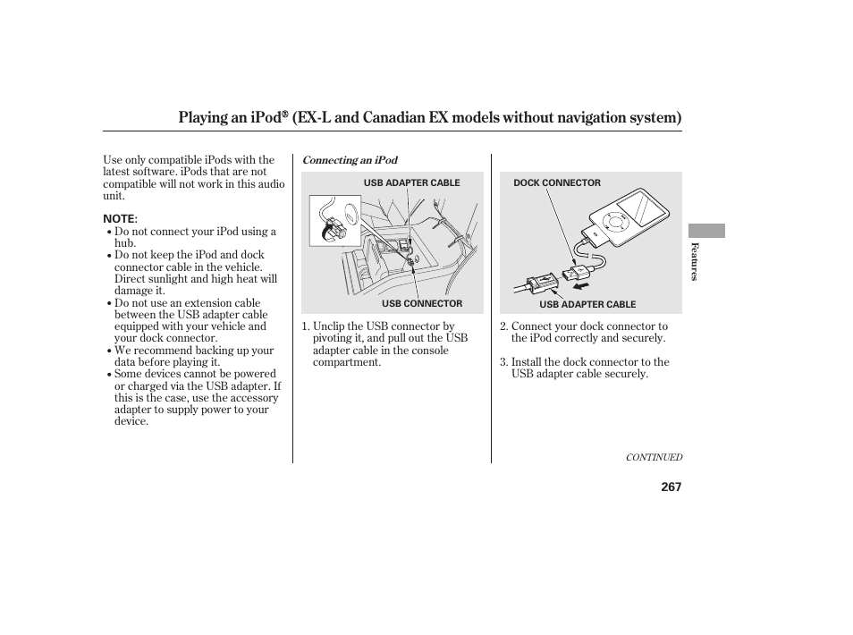 HONDA 2012 Pilot User Manual | Page 275 / 682