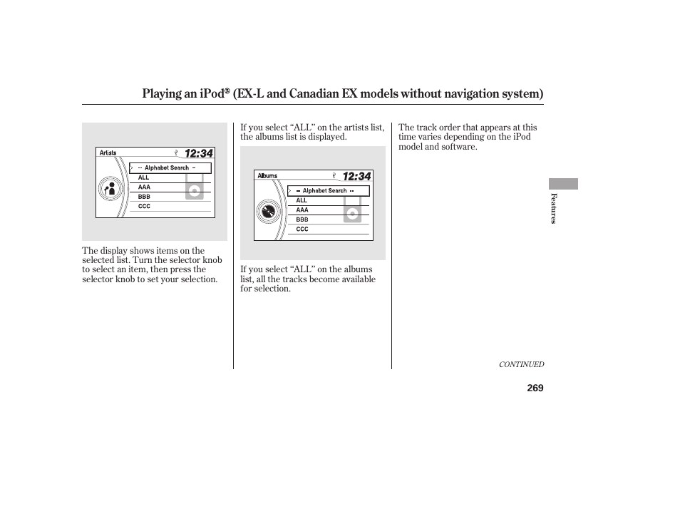 HONDA 2012 Pilot User Manual | Page 277 / 682