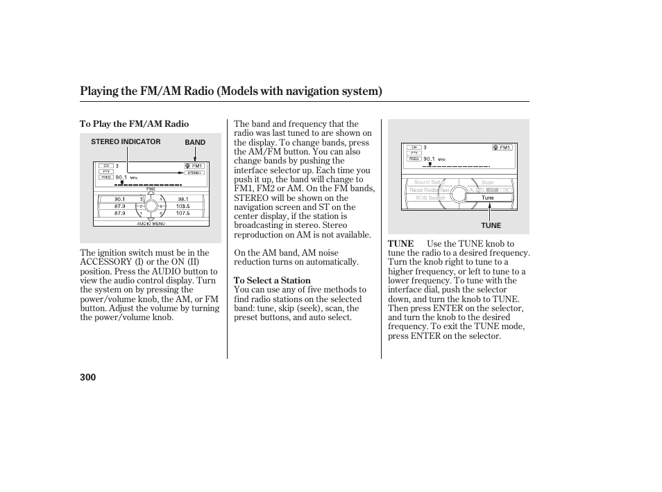 HONDA 2012 Pilot User Manual | Page 308 / 682