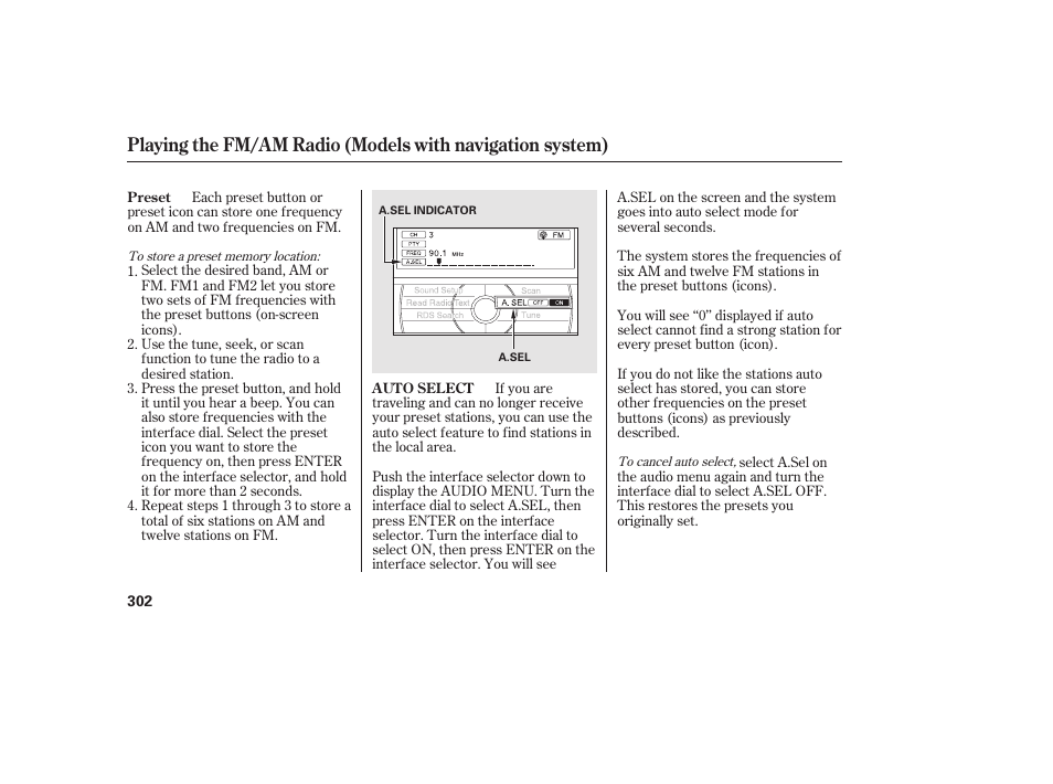 HONDA 2012 Pilot User Manual | Page 310 / 682