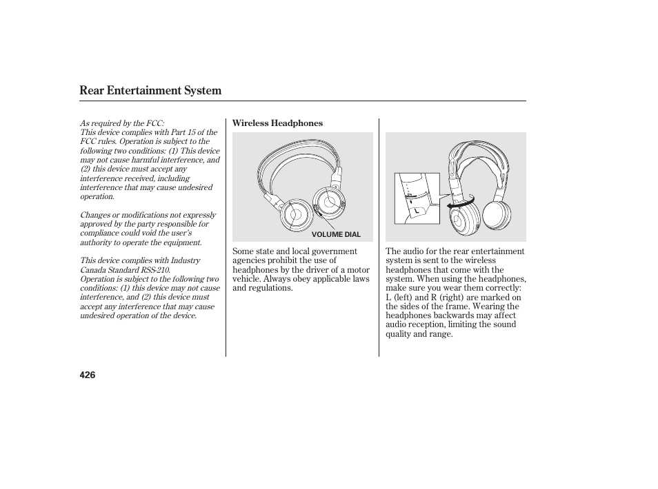 Rear entertainment system | HONDA 2012 Pilot User Manual | Page 434 / 682