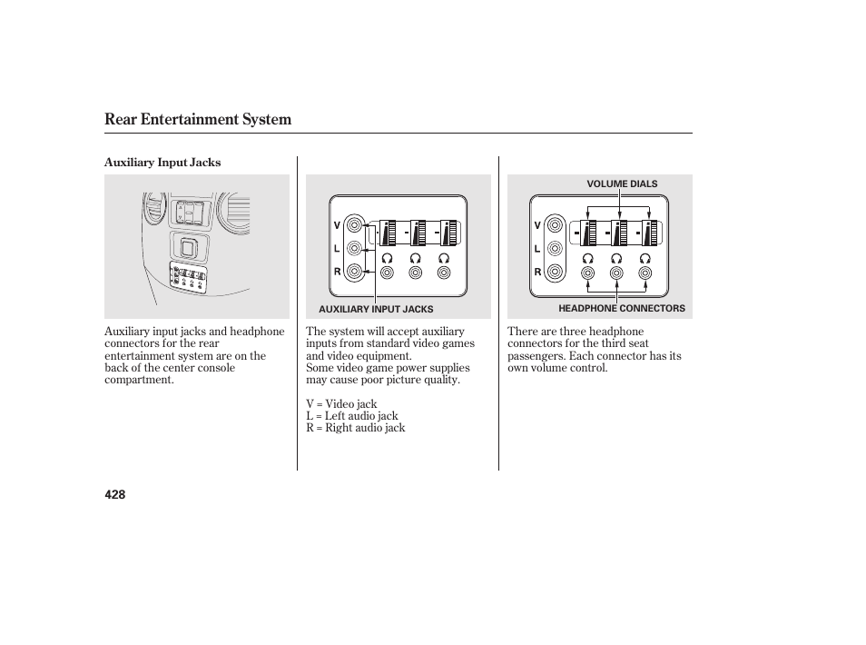 Rear entertainment system | HONDA 2012 Pilot User Manual | Page 436 / 682