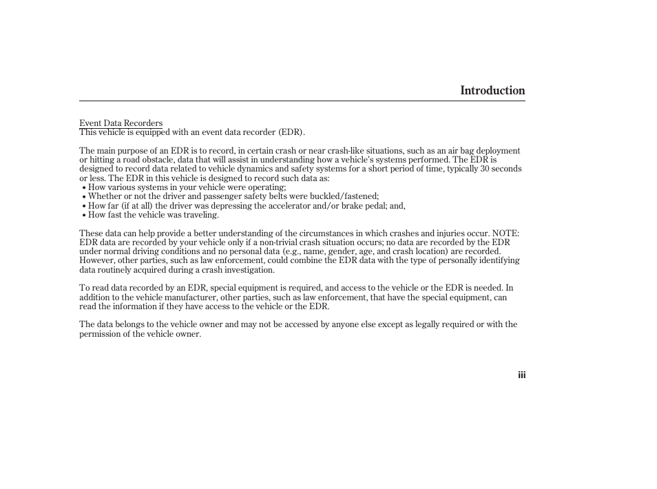 Introduction | HONDA 2012 Pilot User Manual | Page 5 / 682