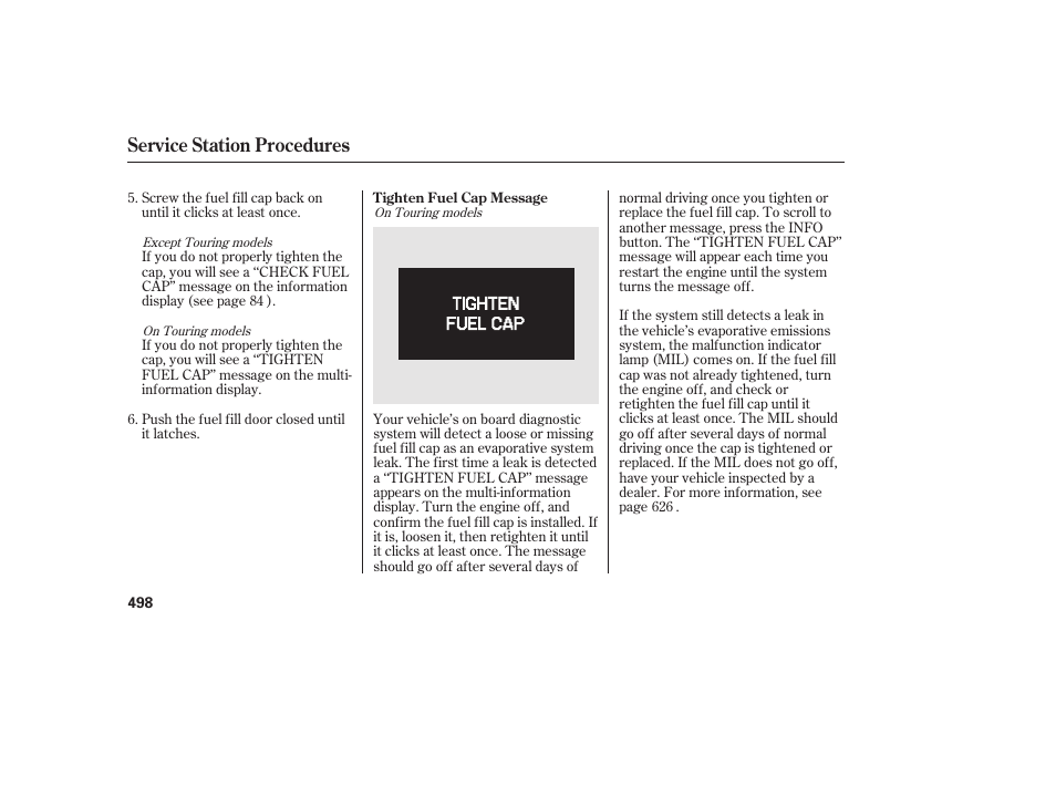 Service station procedures | HONDA 2012 Pilot User Manual | Page 506 / 682