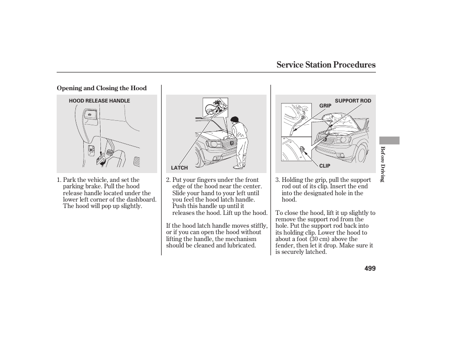 Service station procedures | HONDA 2012 Pilot User Manual | Page 507 / 682