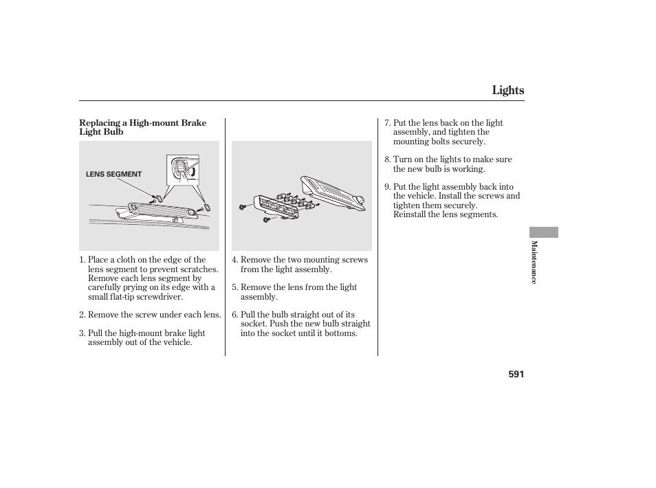 Lights | HONDA 2012 Pilot User Manual | Page 599 / 682