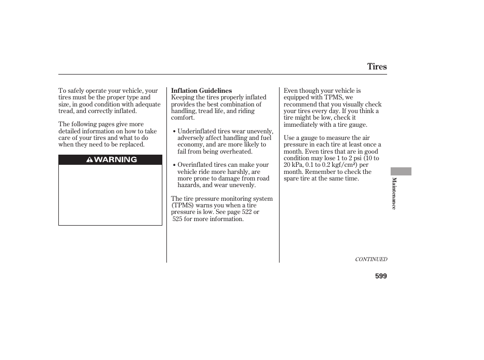Tires | HONDA 2012 Pilot User Manual | Page 607 / 682