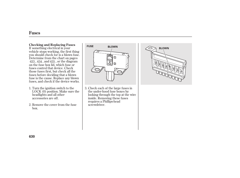 Fuses | HONDA 2012 Pilot User Manual | Page 638 / 682