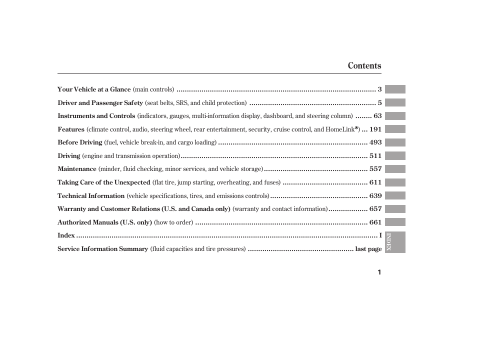 HONDA 2012 Pilot User Manual | Page 9 / 682