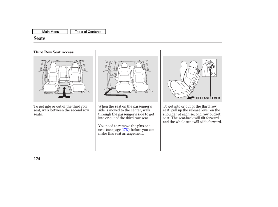 Seats | HONDA 2010 Odyssey User Manual | Page 177 / 526