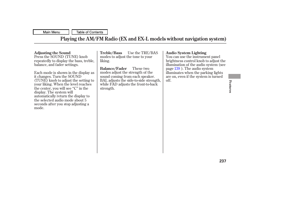 HONDA 2010 Odyssey User Manual | Page 240 / 526