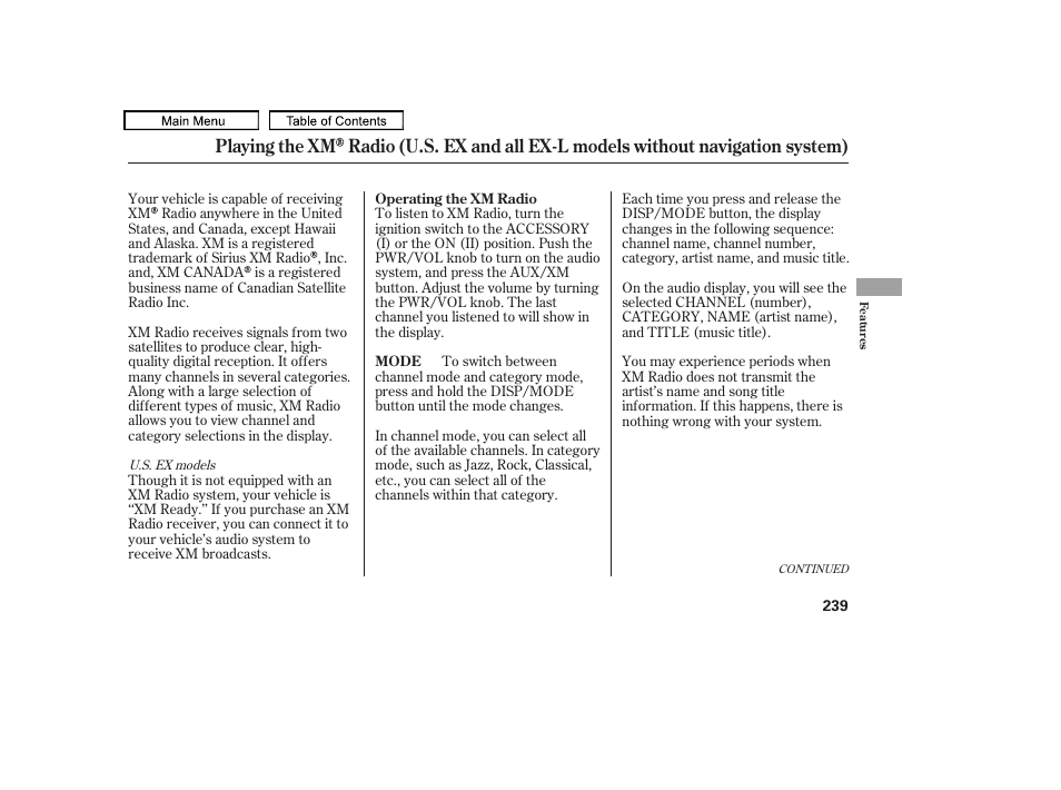 HONDA 2010 Odyssey User Manual | Page 242 / 526