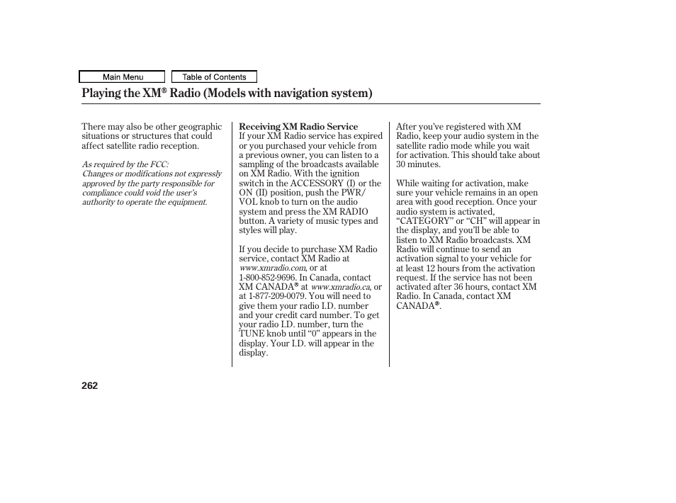 HONDA 2010 Odyssey User Manual | Page 265 / 526