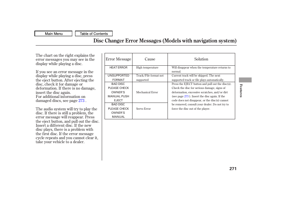 2010 odyssey | HONDA 2010 Odyssey User Manual | Page 274 / 526