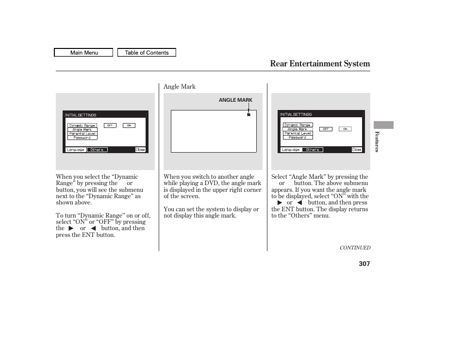 Rear entertainment system | HONDA 2010 Odyssey User Manual | Page 310 / 526