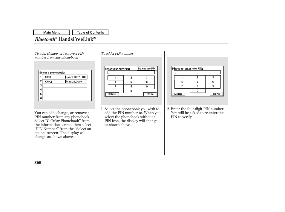 Handsfreelink | HONDA 2010 Odyssey User Manual | Page 359 / 526