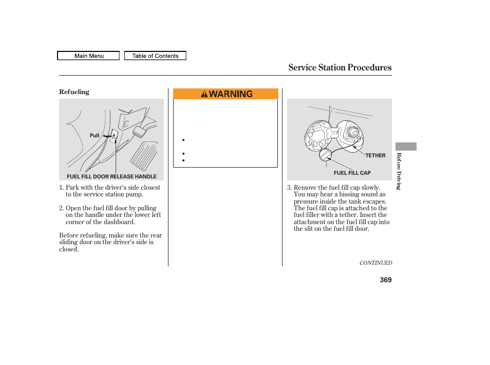 Service station procedures, 2010 odyssey | HONDA 2010 Odyssey User Manual | Page 372 / 526