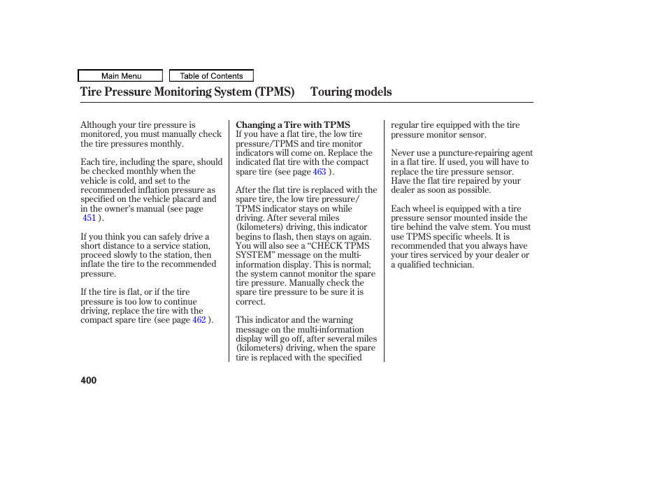 HONDA 2010 Odyssey User Manual | Page 403 / 526