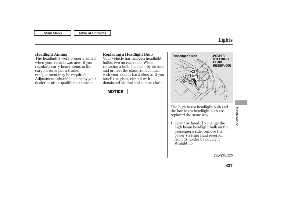 Lights | HONDA 2010 Odyssey User Manual | Page 440 / 526