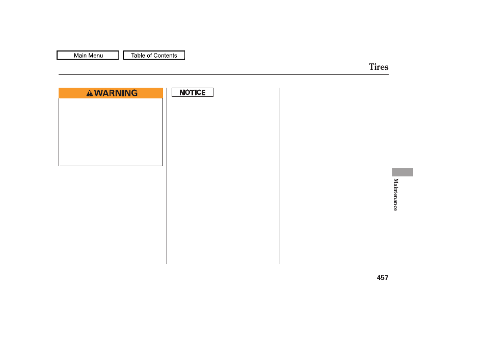 Tires | HONDA 2010 Odyssey User Manual | Page 460 / 526