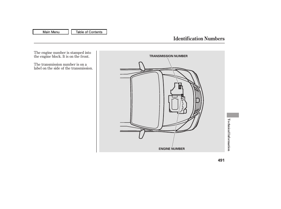 Identification numbers | HONDA 2010 Odyssey User Manual | Page 494 / 526