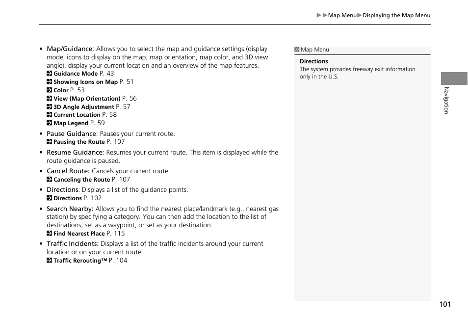 HONDA 2013 Accord Crosstour Navigation User Manual | Page 103 / 153